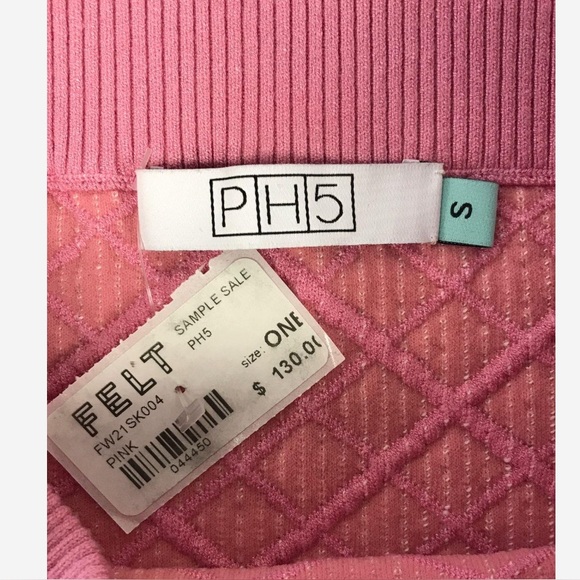 Ph5 HANNAH PILLOW STITCH ECO Pink MINI SKIRT S - Picture 8 of 8